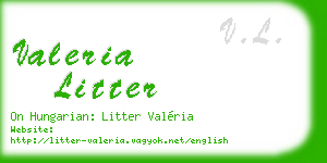 valeria litter business card